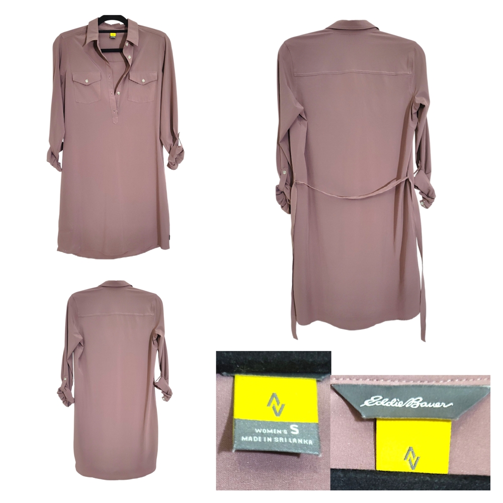 Eddie Bauer Women's Long Sleeve Dress in Mauve